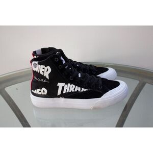 HUF FOOTWEAR x THRASHER CLASSIC HI SNEAKER BLACK White Men US Size 4